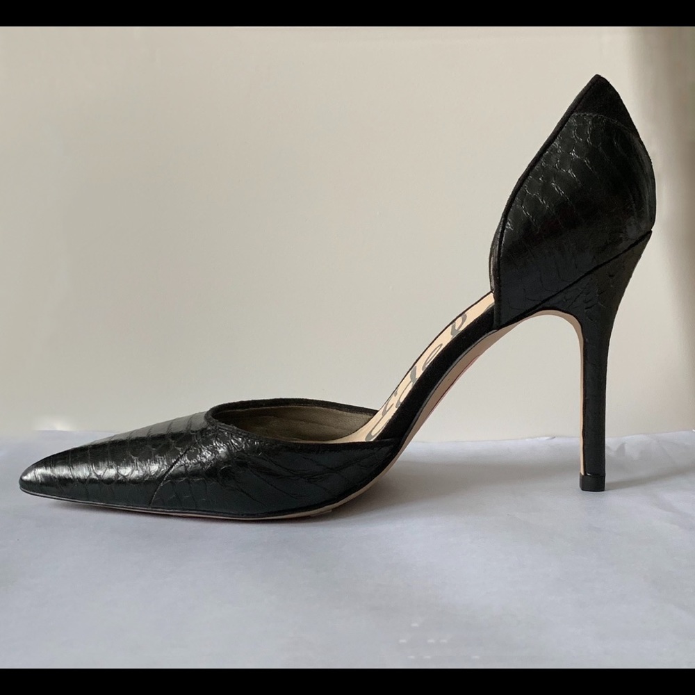 Sam Edelman Delilah D’orsay Pump Black Crocodile